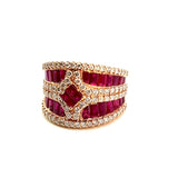 14K Rose Gold Diamond & Ruby ring