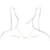 14K Yellow 23x4.81 mm Petite Mama Script Necklace Center