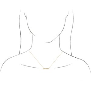 14K Yellow 23x4.81 mm Petite Mama Script Necklace Center