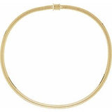 18K Yellow 6.2 mm Diamond-Cut Curb 20" Chain
