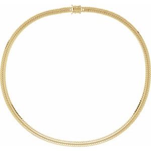18K Yellow 6.2 mm Diamond-Cut Curb 20" Chain