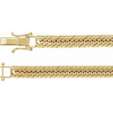 18K Yellow 6.2 mm Diamond-Cut Curb 20" Chain