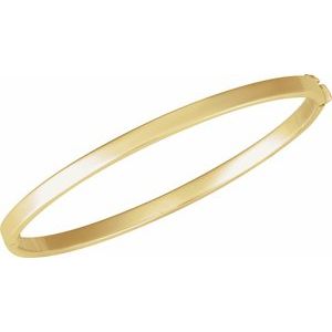 14K Yellow Hinged 7" Bangle Bracelet