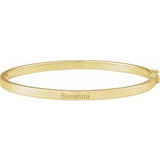 14K Yellow Hinged 7" Bangle Bracelet
