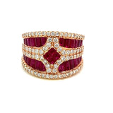 14K Rose Gold Diamond & Ruby ring