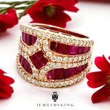 14K Rose Gold Diamond & Ruby ring