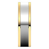 14K Yellow/White Flat Band Size 10
