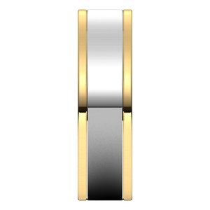 14K Yellow/White Flat Band Size 10