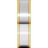 14K Yellow/White Flat Band Size 10