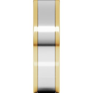 14K Yellow/White Flat Band Size 10