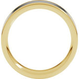 14K Yellow/White Flat Band Size 10