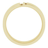 14K Yellow 2 mm Square Mens Ring Mounting