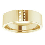 14K Yellow 2 mm Square Mens Ring Mounting