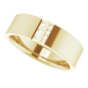 14K Yellow 2 mm Square Mens Ring Mounting