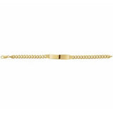 14K Yellow Curb Identification 8" Bracelet