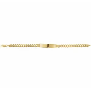 14K Yellow Curb Identification 8" Bracelet