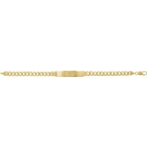 14K Yellow Curb Identification 8" Bracelet