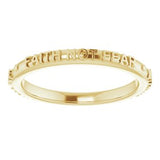 14K Yellow Faith Not Fear Ring