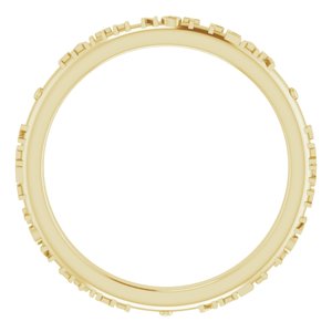 14K Yellow Faith Not Fear Ring