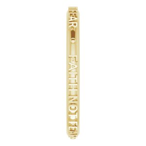 14K Yellow Faith Not Fear Ring