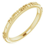 14K Yellow Faith Not Fear Ring