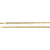 14K Yellow 5 mm Miami Cuban Curb 20" Chain