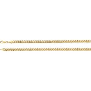 14K Yellow 5 mm Miami Cuban Curb 20" Chain