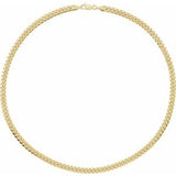 14K Yellow 5 mm Miami Cuban Curb 20" Chain