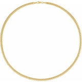 14K Yellow 4.35 mm Miami Cuban Curb 24" Chain