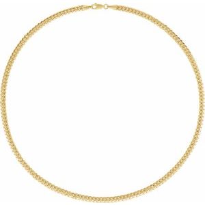 14K Yellow 4.35 mm Miami Cuban Curb 24" Chain