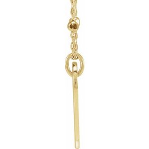 14K Yellow Engravable Heart 16" Necklace