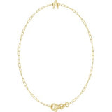 14K Yellow Sans Serif Initial A 6 1/2-7 1/2" Bracelet