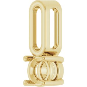 14K Yellow 5.2 mm Round Pendant Mounting