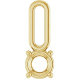 14K Yellow 5.2 mm Round Pendant Mounting
