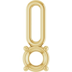 14K Yellow 5.2 mm Round Pendant Mounting