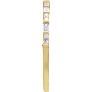 14K Yellow 1/5 CTW Natural Diamond Stackable Ring