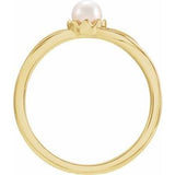 14K Yellow Cultured Freshwater Pearl Ring