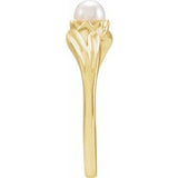 14K Yellow Cultured Freshwater Pearl Ring