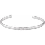 14K White Bangle 7" Bracelet