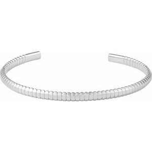 14K White Bangle 7" Bracelet