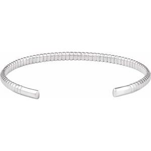 14K White Bangle 7" Bracelet