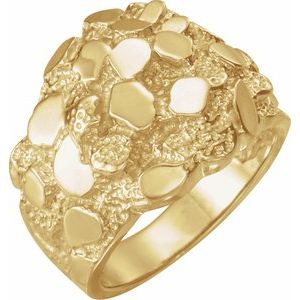 18K Yellow Nugget Ring