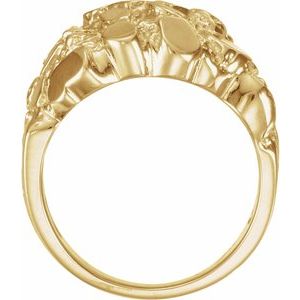 18K Yellow Nugget Ring