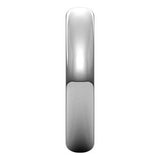 14K White 4 mm Half Round Band Size 10