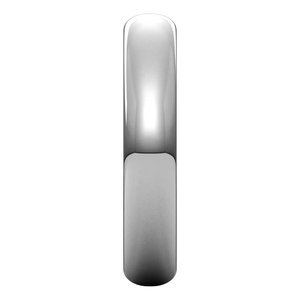 14K White 4 mm Half Round Band Size 10