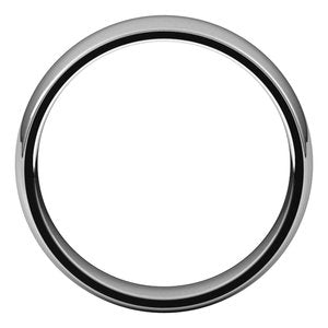 14K White 5.5 mm Half Round Comfort Fit Light Band Size 10