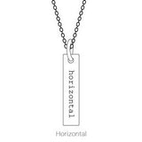 14K Yellow .0075 CTW Natural Diamond Engravable Bar 18" Necklace Mounting