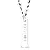 14K Yellow .0075 CTW Natural Diamond Engravable Bar 18" Necklace Mounting